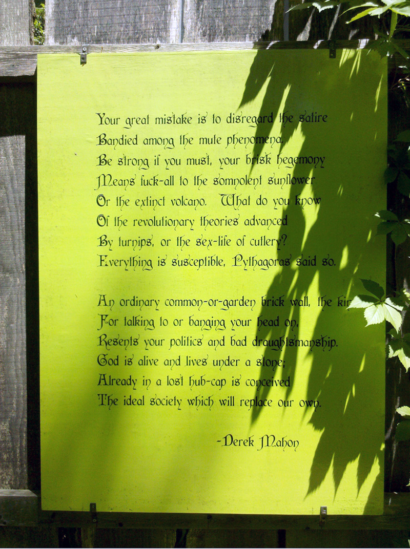 poem on wall